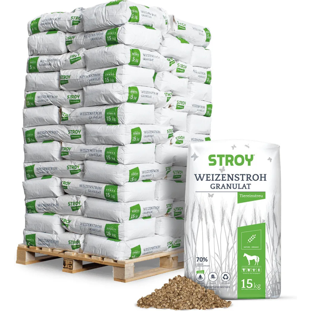Strohpellets – 65 Säcke à 15 kg