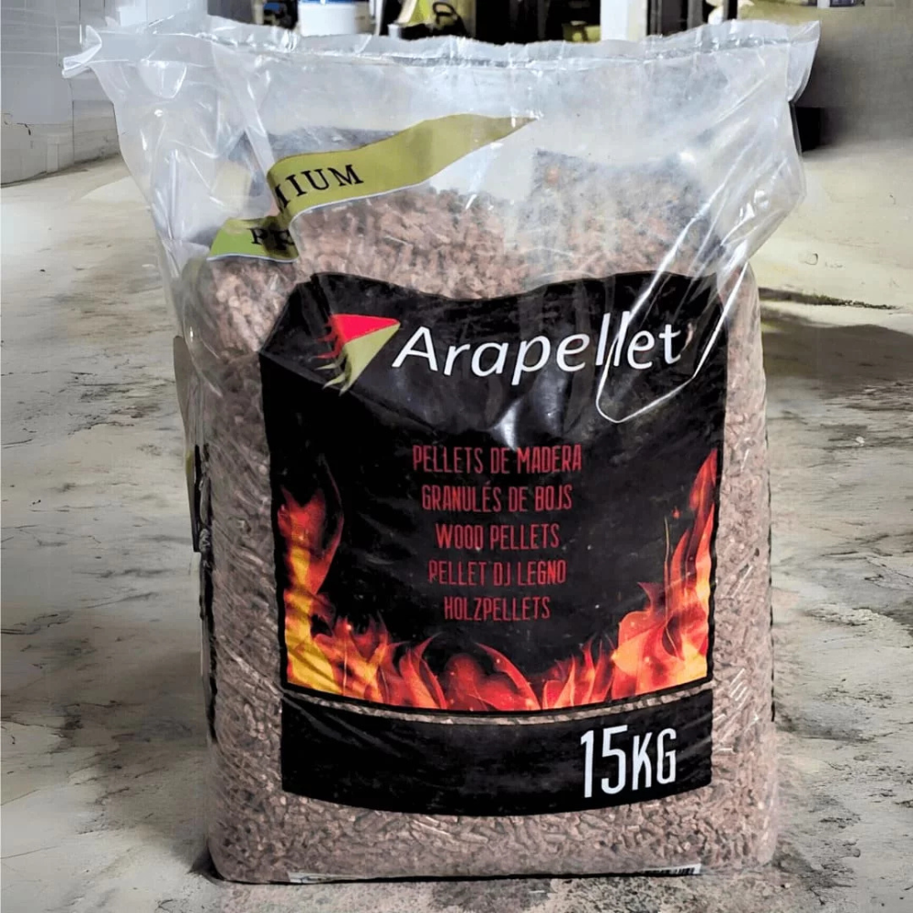 Arapellet ENplus A1 und DINplus – Palette mit 77 Säcken à 15 kg